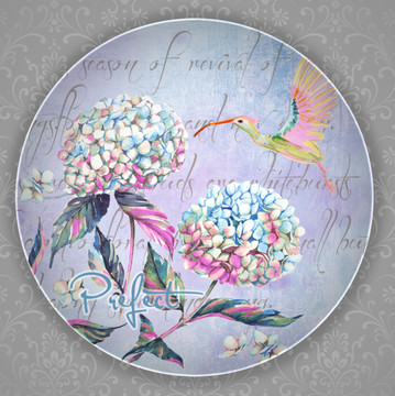 装饰花陶瓷餐盘