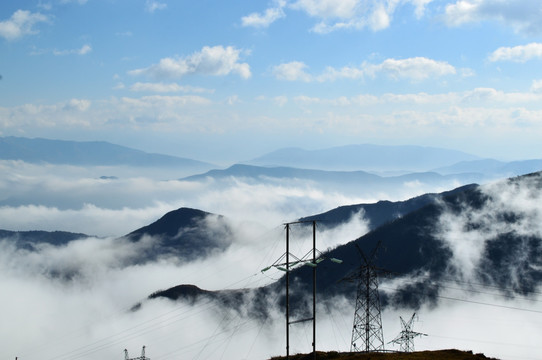 山谷云雾 山峦云海