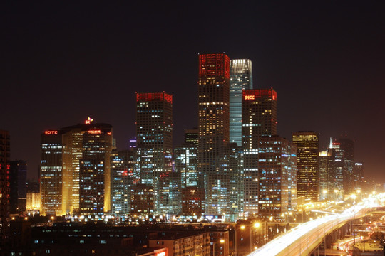 北京国贸城市夜景