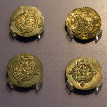 萨珊 库斯老二世  银币