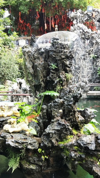 假山 喷泉
