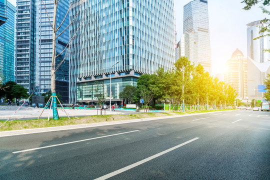 城市道路和建筑群