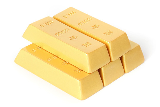 一堆金条 黄金 金融货币