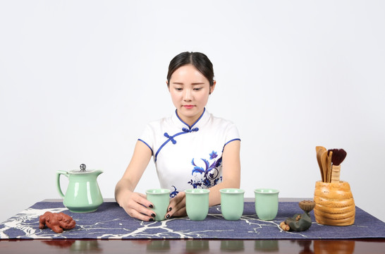 中国茶艺美女