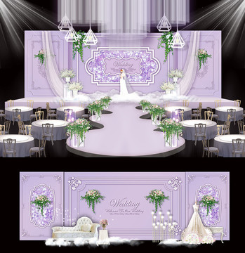 紫色婚礼 韩式婚礼 婚礼设计