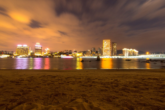 鼓浪屿海边夜景