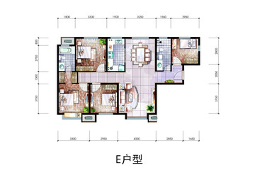 户型图 效果图 PSD分层