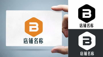 创意B字母logo企业商标设计