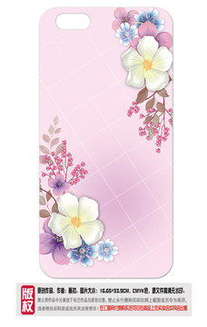手机壳图片 手绘花卉 PSD