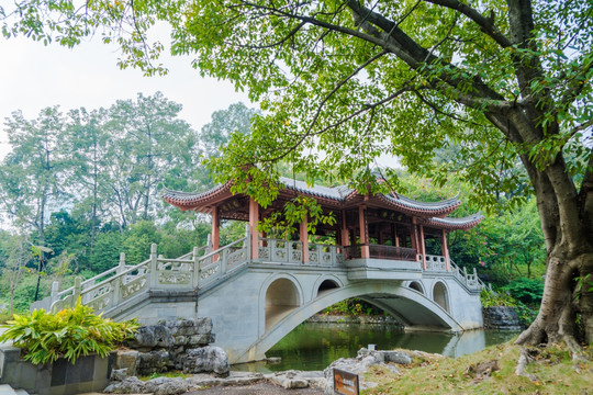 柳州 柳候公园 福民桥 风雨桥