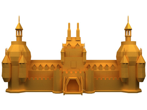 婚礼城堡透明图层3D喷绘素材