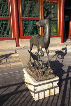 雕塑 梅花鹿