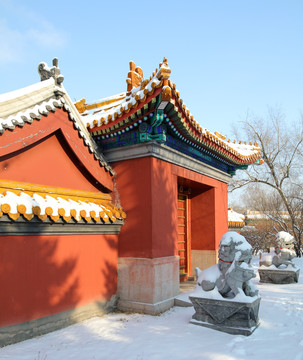 古建筑雪景 冰雪风光 雪景 冬