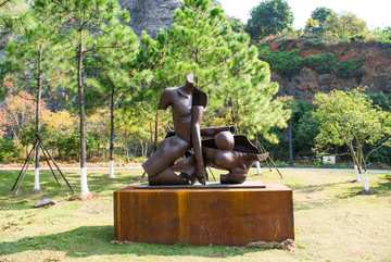 雕塑 一分为二雕塑 园林景观