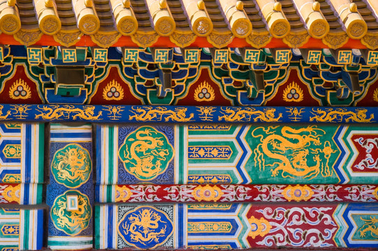 故宫 中式建筑 彩绘