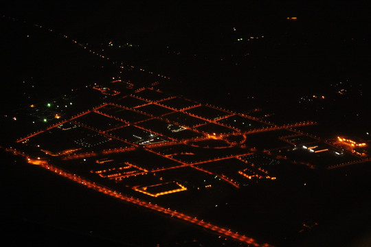 天津空港工业区 夜景 俯瞰