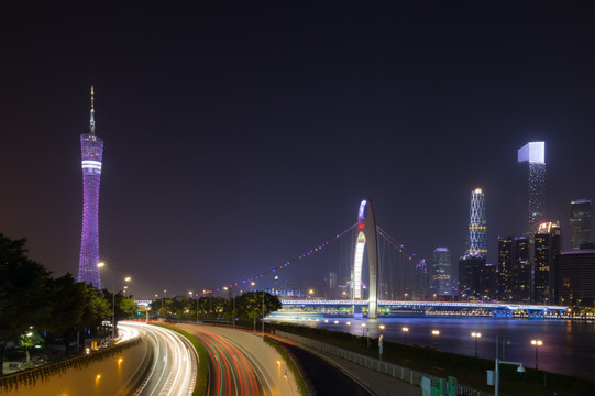 广州珠江两岸夜景