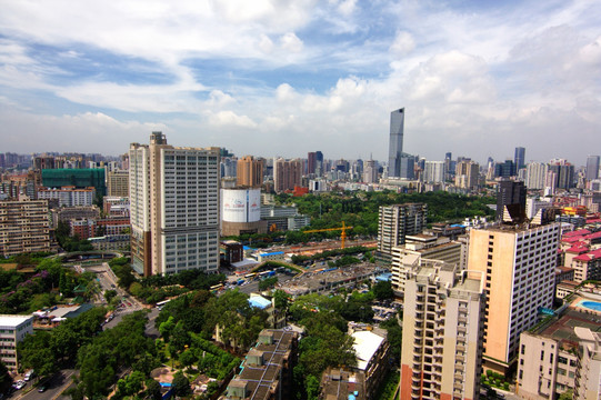 广州环市东城市建筑风光