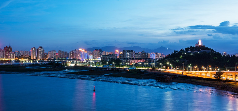 温州瓯北夜景 温州夜景 高清