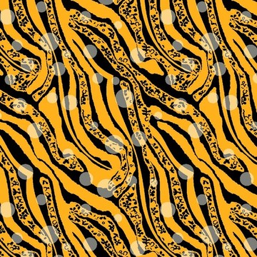 数码印花抽象图虎皮豹纹几何图案