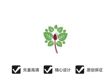 树叶logo美食