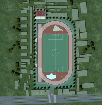 体育场足球场平面效果图