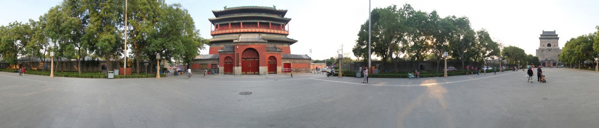 老北京钟鼓楼360全景