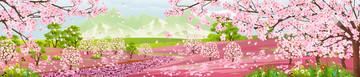 樱花季节 粉色婚礼背景