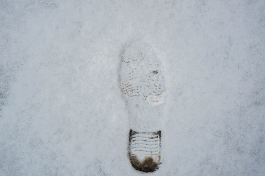雪地脚印