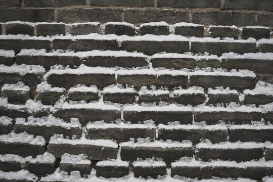 砖墙雪花