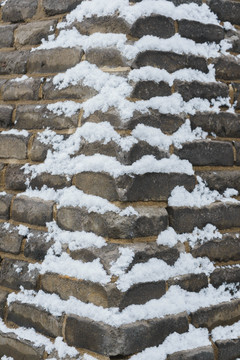 砖墙雪花