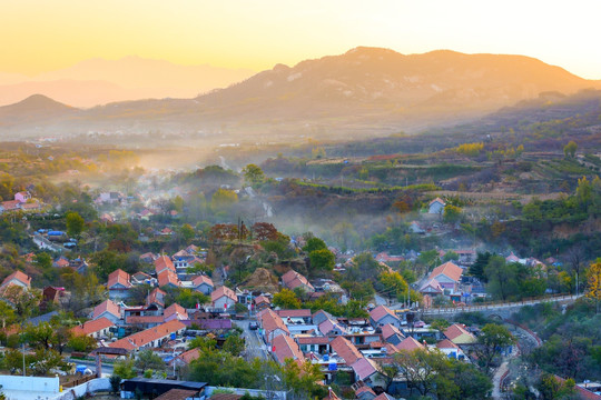 乡村美景 乡村风景画 山村