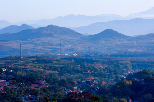 乡村美景 乡村风景画 山村