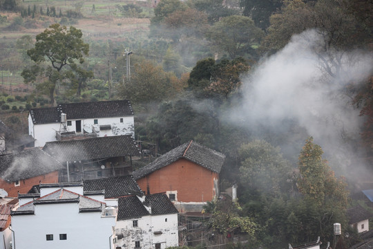 乡村美景 乡村风景画 山村 山