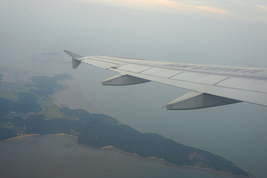 韩国仁川海岸 航拍 俯拍