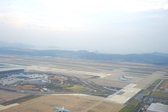 韩国仁川机场 航拍