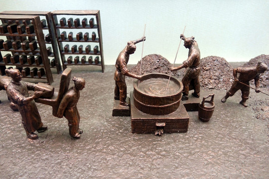 酿酒 工艺流程 雕塑