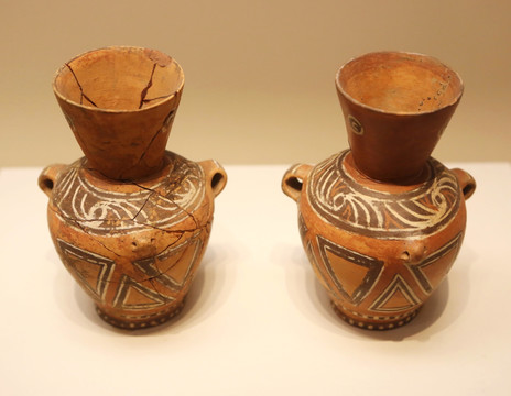 大汶口文化彩陶背壶