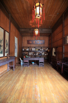 扬州个园 古代书房 古家具