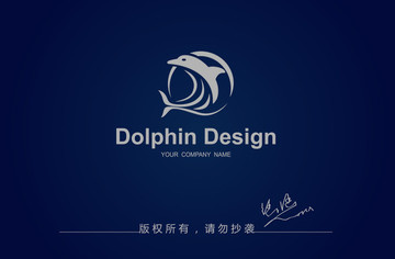 海豚标志设计