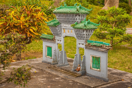 佛山祖庙 牌坊 微缩景观