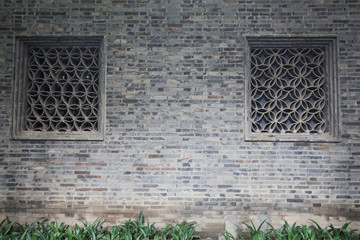 扬州古建筑 漏窗 中式院窗