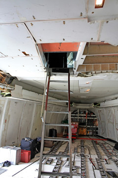 波音B747 飞机 货机 货舱