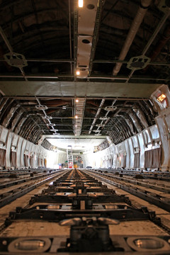 波音B747 飞机 货机 货舱