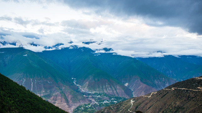 西藏 风景 山峦 群山 冰山
