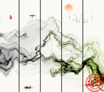 水墨装饰画 新中式水墨画