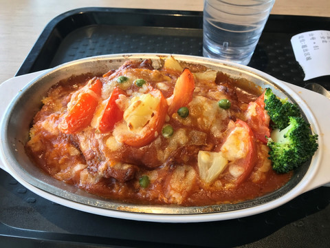 芝士番茄猪排焗饭