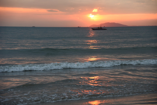 海边落日晚霞