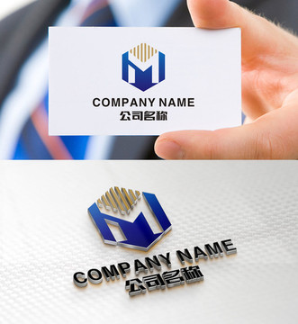 M字母LOGO设计 M标志设计