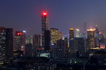 广州天河北城市风光夜景